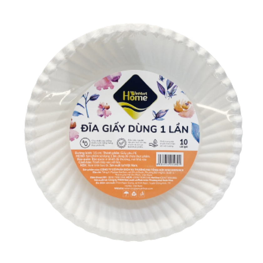 Đĩa giấy WinMart Home 15cm (10c/g)
