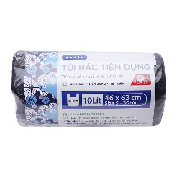 Túi rác tiện dụng (có quai) Inochi 46x63cm