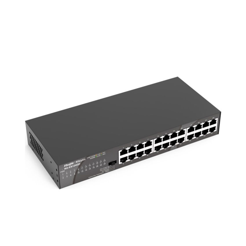 Switch RUIJIE RG-ES124GD (24 Cổng 10/100/1000 BASE-T Vỏ Kim Loại)