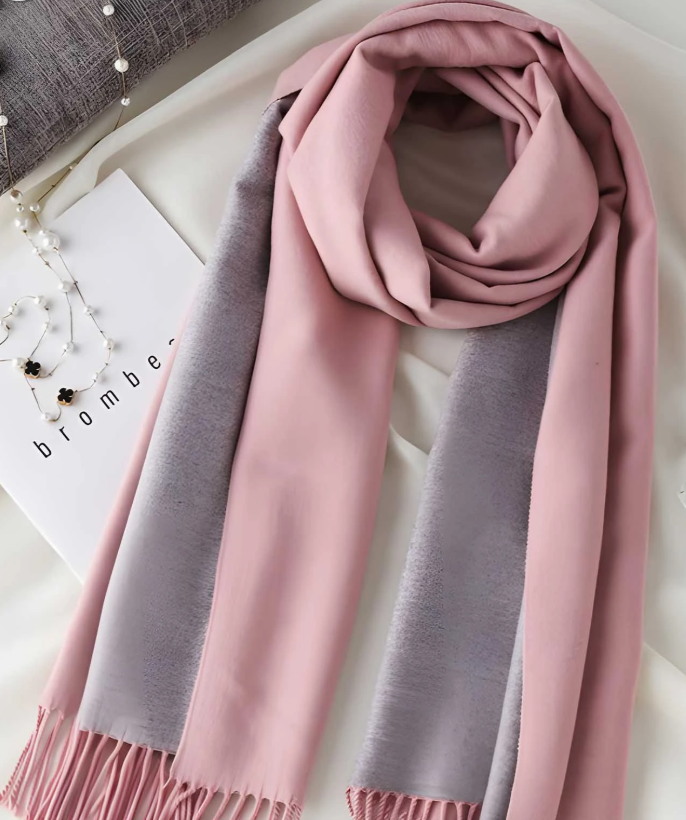 Cashmere hai mặt CA903 - Khăn Choàng Thiều Hoa