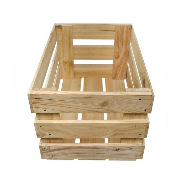 Thùng gỗ Pallet gỗ thông đựng đồ trang trí homestay- Kệ decor đa năng 45x40x30cm