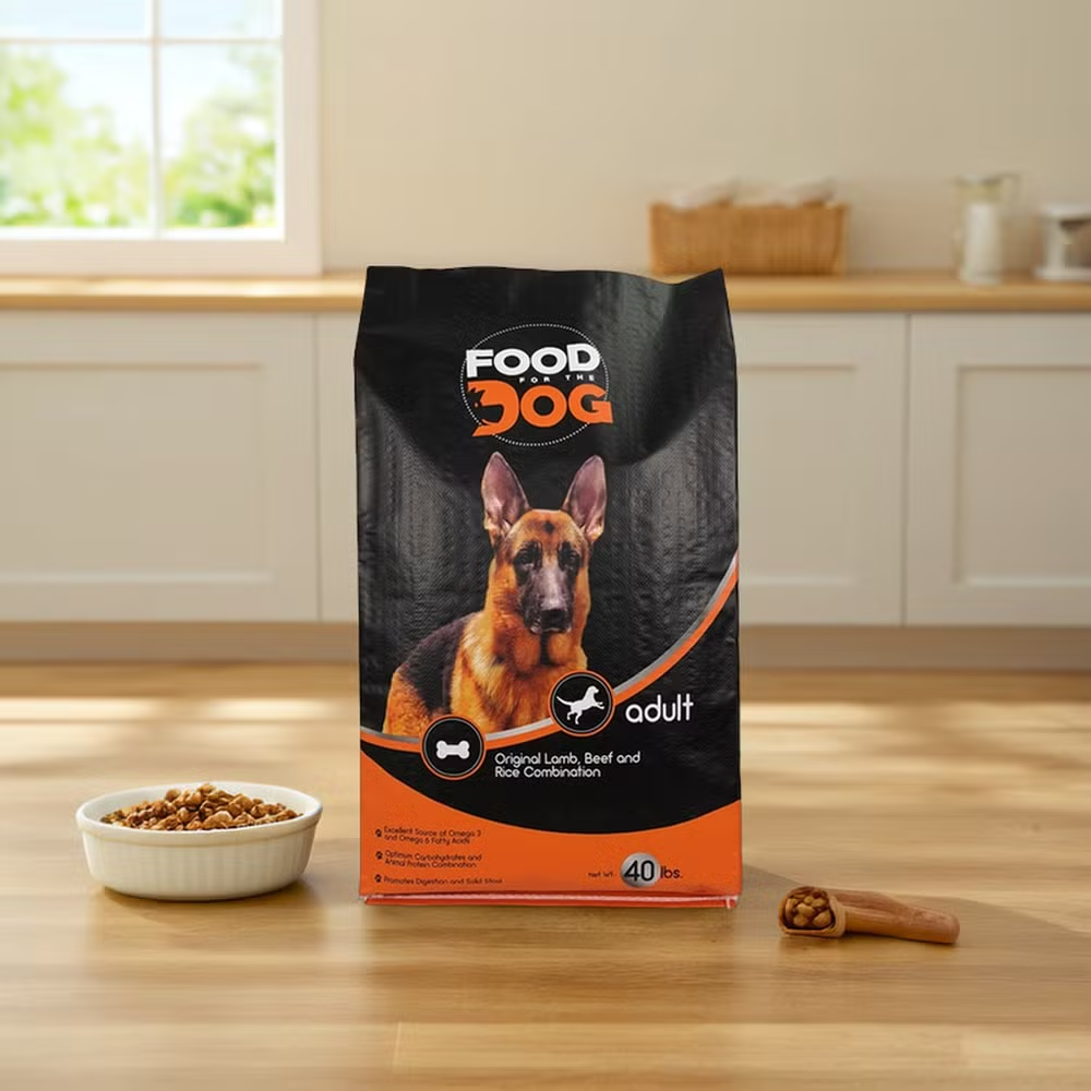 Túi đựng thức ăn cho chó rỗng 40lbs in tùy chỉnh có thể tái chế Túi đóng gói dệt PP tráng BOPP mờ cho thức ăn cho thú cưng 