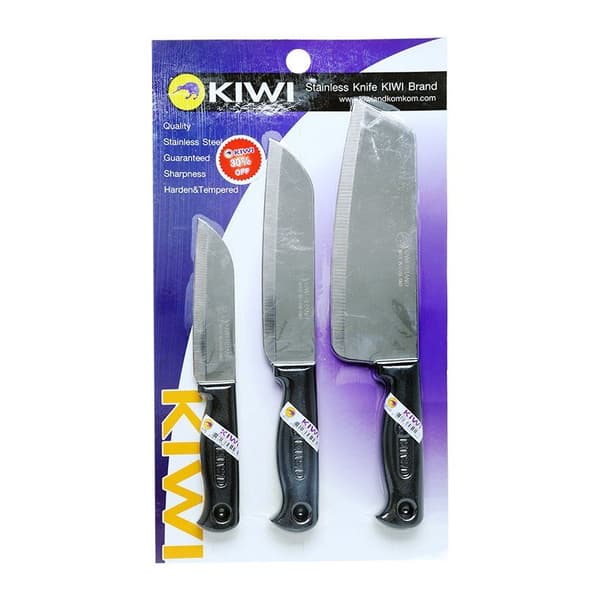 Bộ dao cán nhựa Kiwi 3 chiếc