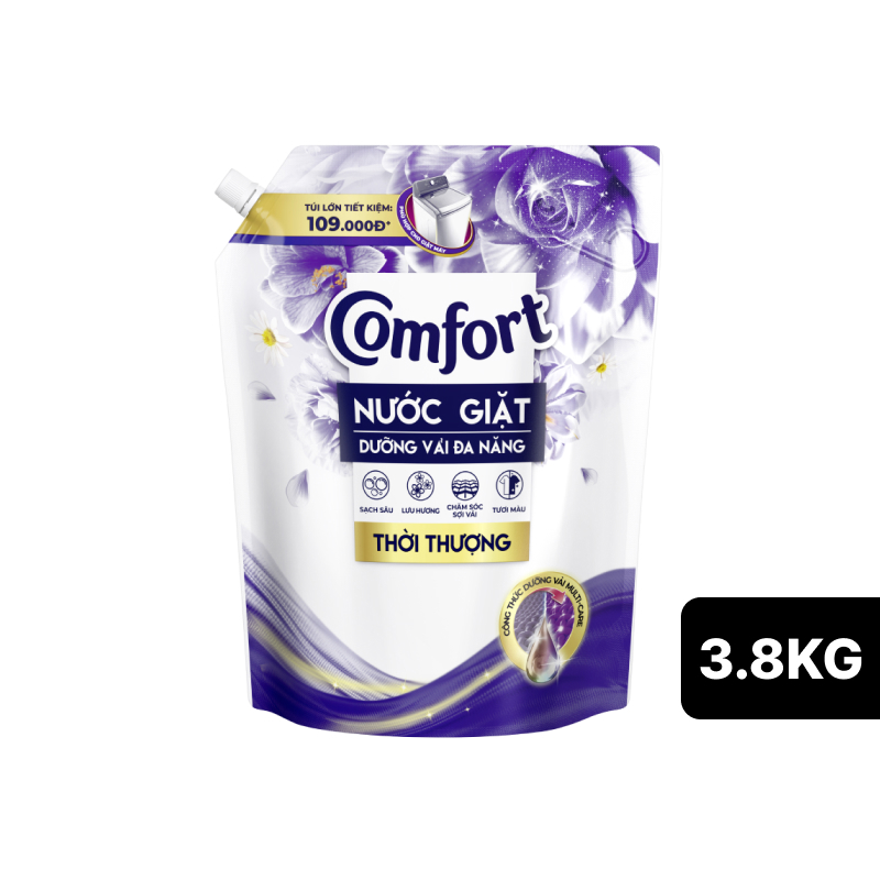 Nước giặt Comfort dưỡng vải thời thượng túi 3.6L