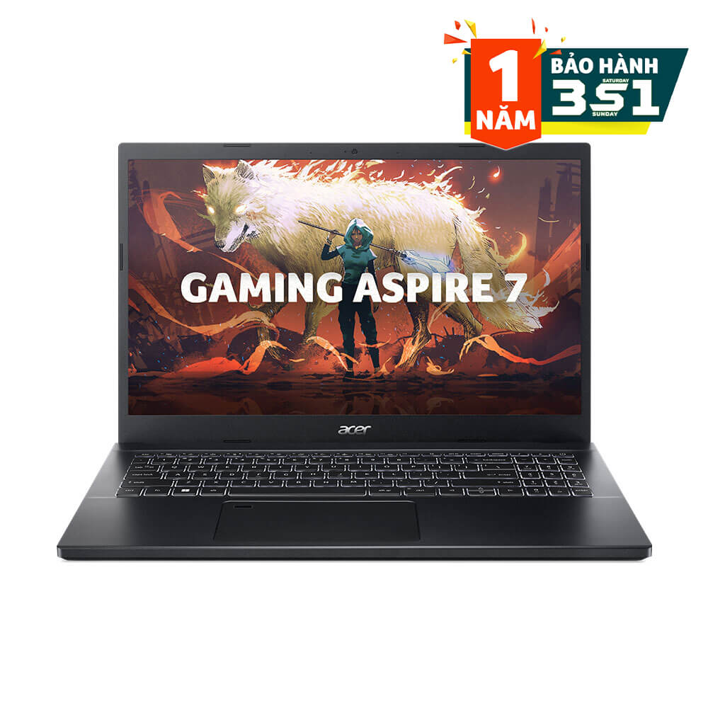 Laptop Gaming Acer Aspire 7 A715 76G 59MW - NH.QMYSV.001 (Core I5-12450H | RTX 2050 | 15.6 Inch FHD, IPS, 144Hz | 8GB | 512GB SSD, Win 11 | Vỏ Nhôm)