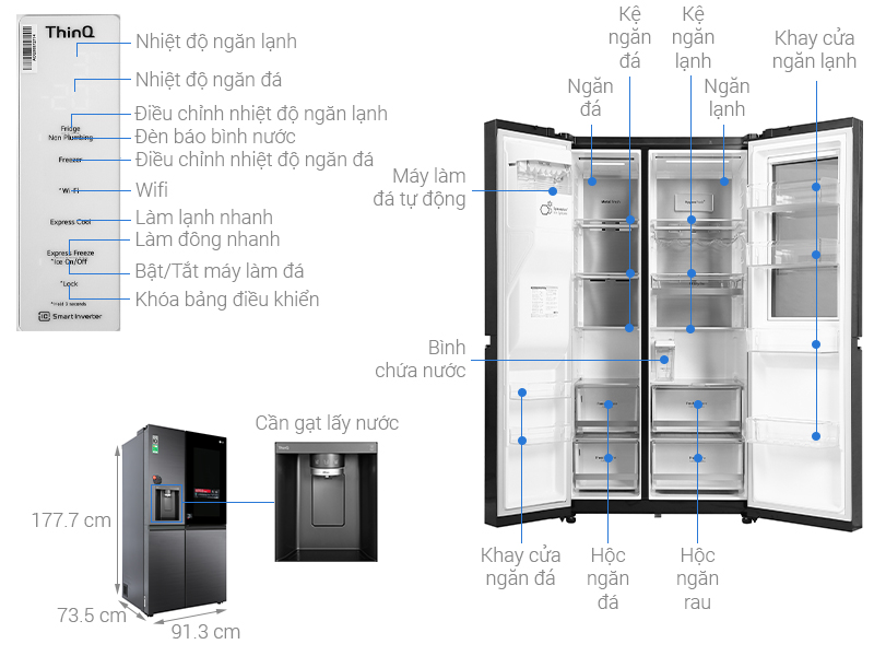 Tủ lạnh LG Inverter 635 lít 