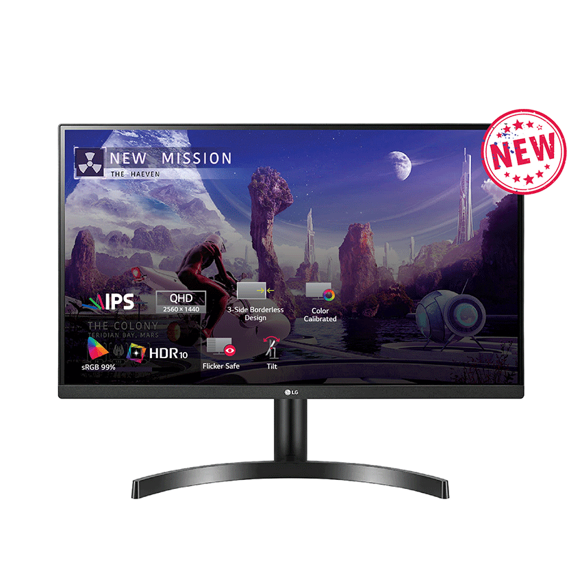 Màn Hình Lg 27Qn600-B (27 Inch/2K/Ips/75Hz/5Ms/350Nits/Hdmi+Dp+Audio)