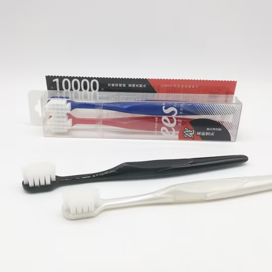 Bàn chải đánh răng người lớn với lông mềm 0.10mm, bộ 2 trong 1 tiết kiệm