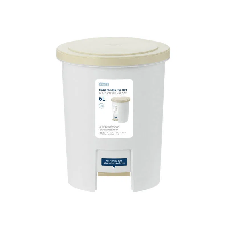 Thùng rác Inochi đạp tròn Hiro 6L