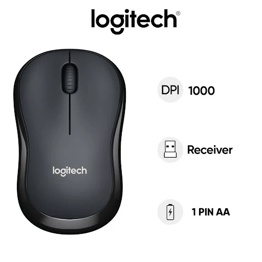 Chuột không dây Logitech Silent M220 (Đen)