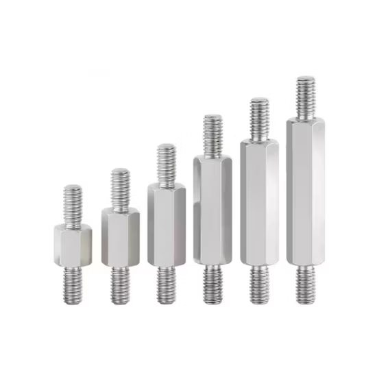 Bu lông đinh tán ren hai đầu lục giác bằng thép không gỉ SS304 SS316