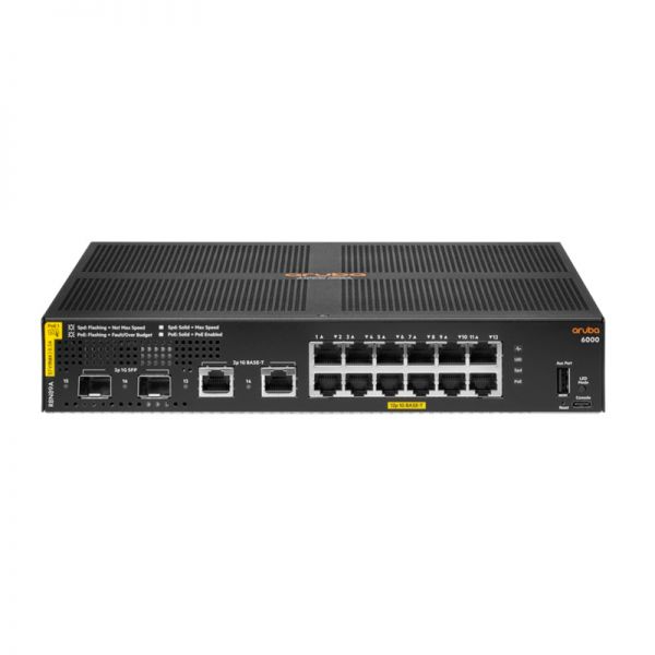 Switch HPE Aruba 6000 12G Class4 PoE 2G/2SFP 139W R8N89A