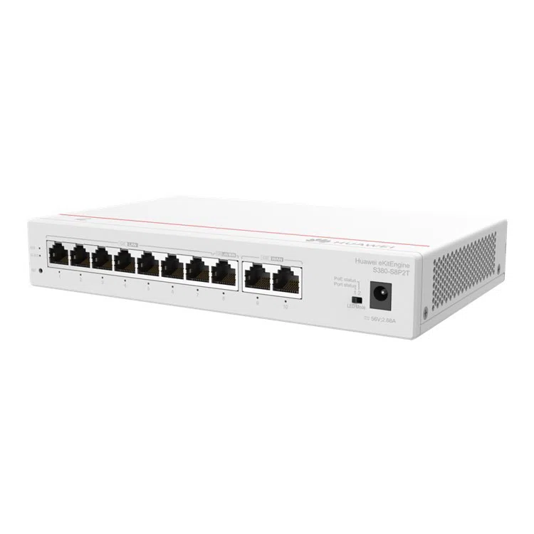 Multi-Service Gateway S380-S8P2T, 2*GE WAN, 8*GE LAN(PoE+, 124W)