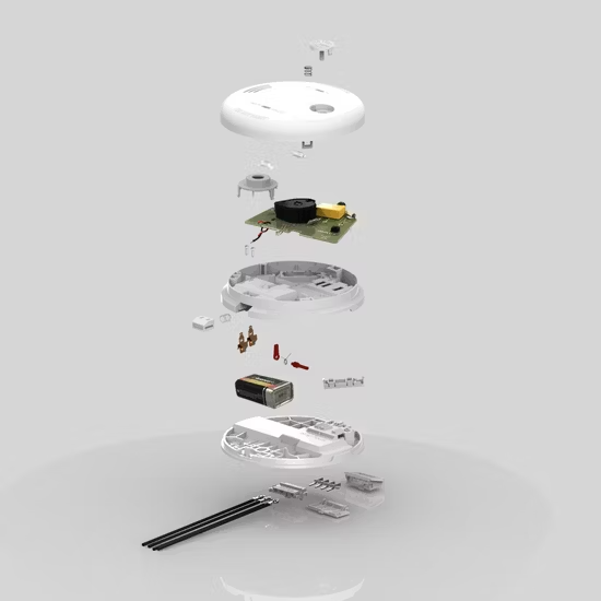 Báo cháy, nguồn điện AC màu trắng, đầu báo khói