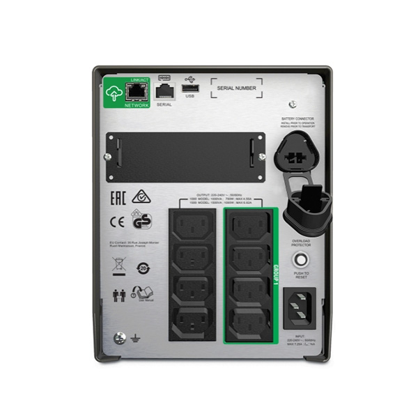 Bộ lưu điện UPS APC-UPS SmartConnect SMT1500IC (Thông số: Tower/ Line interactive/ 1500VA/ 1000W/ LCD) ảnh 2