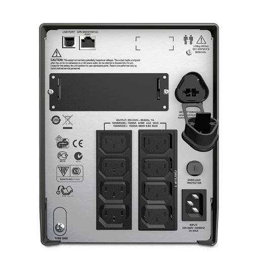 Bộ lưu điện UPS APC Smart-UPS SMT1000IC (Thông số: Tower/ Line interactive/ 1000VA/ 700W/ LCD) ảnh 2