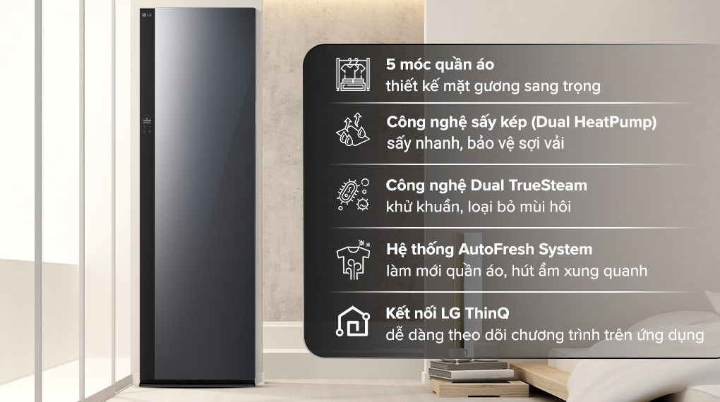 Tủ chăm sóc quần áo LG SC5GMR80H
