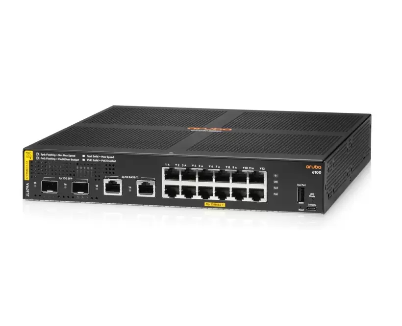 Aruba 6100 12G Class4 PoE 2G/2SFP+ 139W JL679A