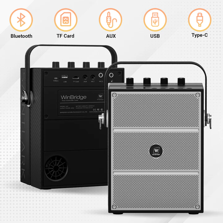 Loa trợ giảng WinBridge S97 60W UHF Wireless 2 micro cho Hội trường ảnh 2