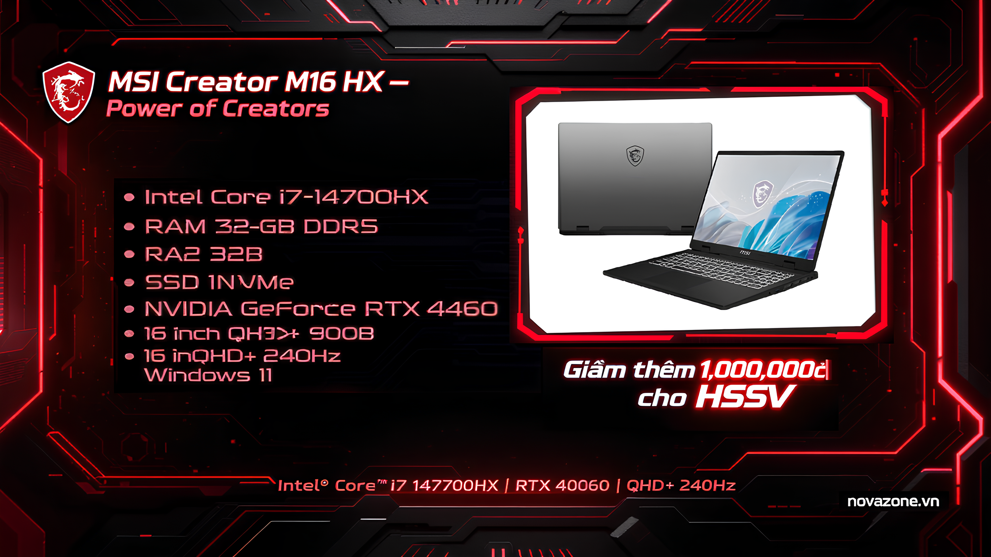 MSI Creator M16 HX C14VFG-040VN
